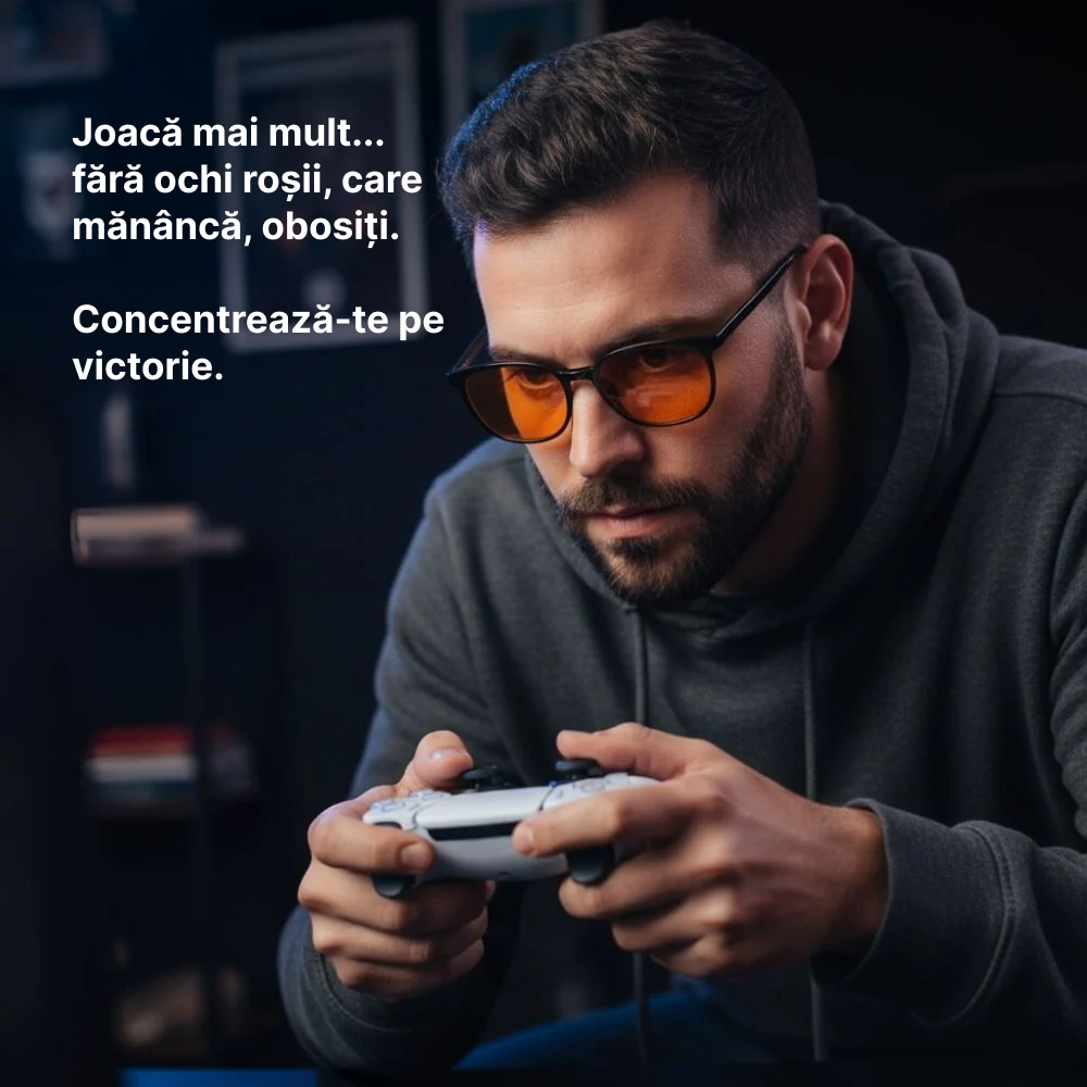 Vue Pro | Ochelari unisex cu lentile roșii care blochează lumina albastră