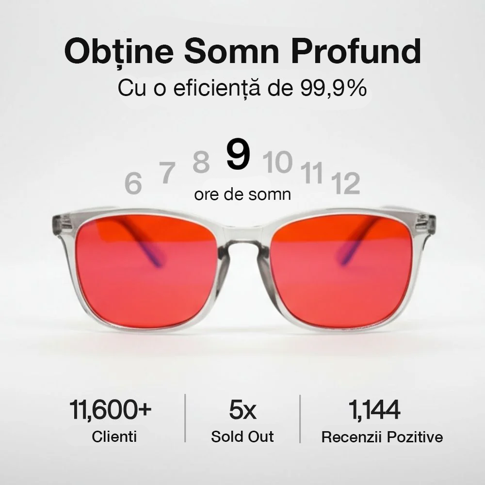 Vue Pro | Ochelari unisex cu lentile roșii care blochează lumina albastră