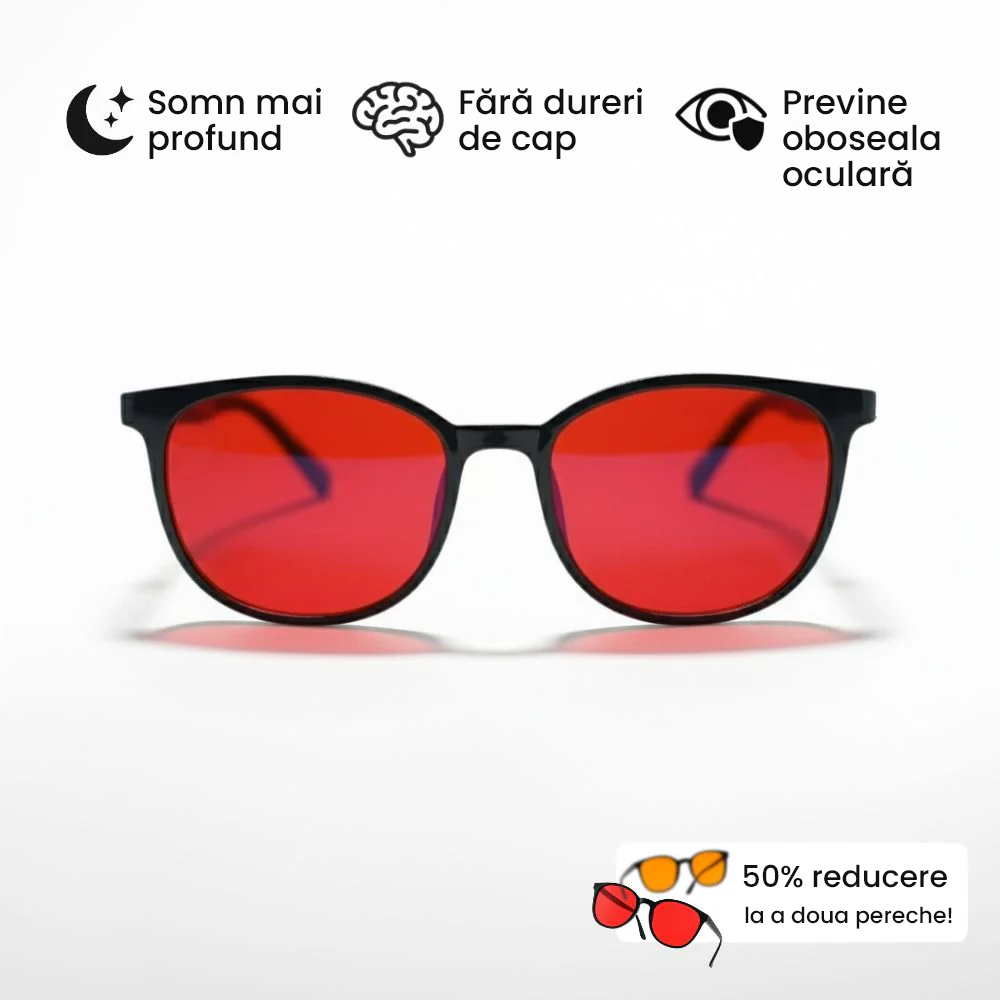 Vue Pro | Ochelari unisex cu lentile roșii care blochează lumina albastră